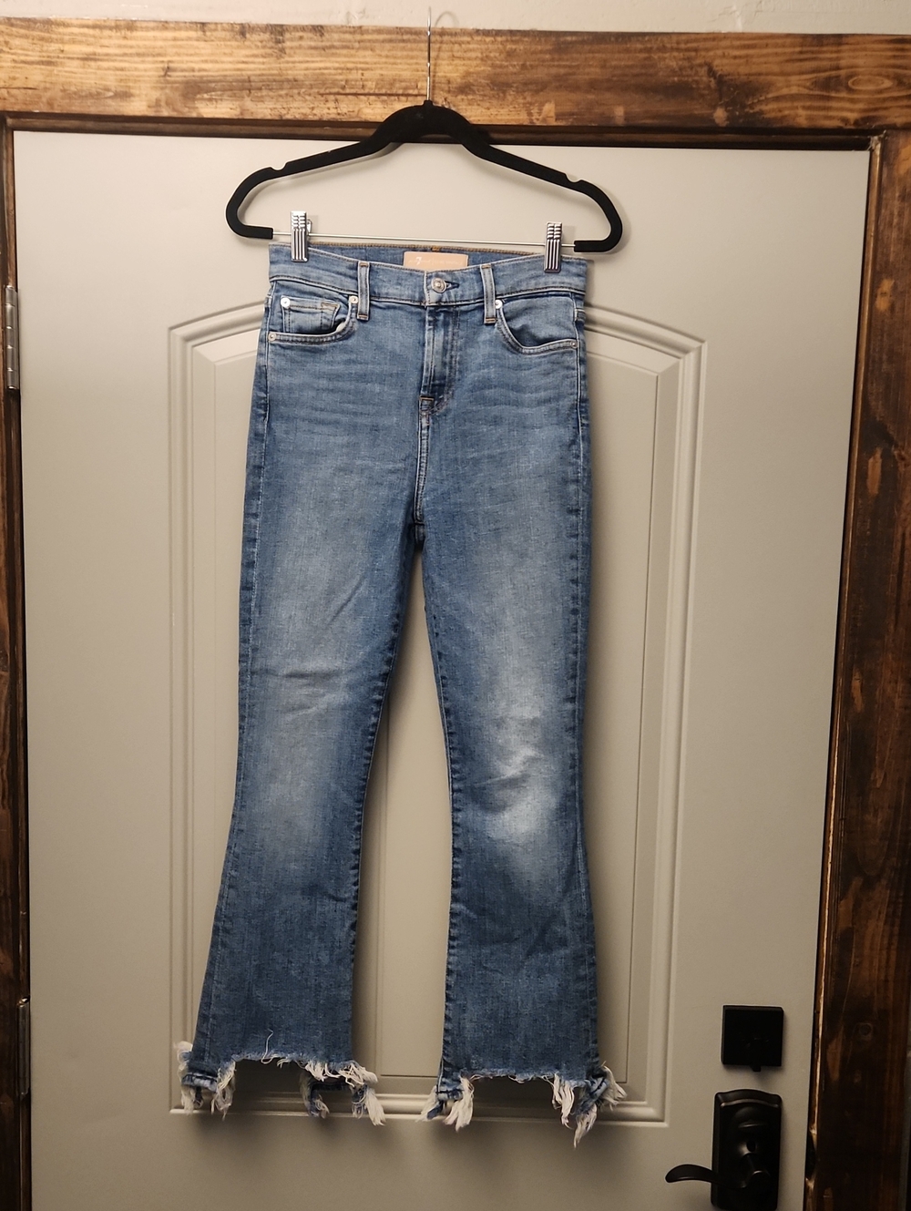 ❤️ 7 For All Mankind Luxe Vintage High Waist Slim Kick Jeans Sloane Wash 26 🔅